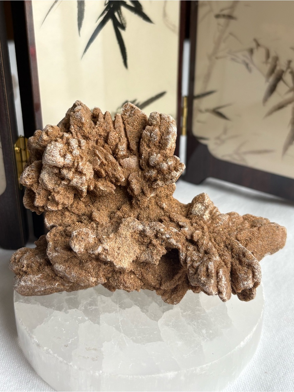 Large Selenite desert rose specimen